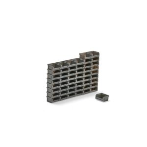 Pojemniki APART, 90x105x55 mm, 50 szt., szary