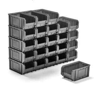 Pojemnik magazynowy APART, 345x205x165 mm, 24 szt., szary