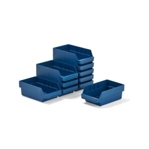 Pojemnik na małe przedmioty REACH, 400x240x150 mm, 10 szt., niebieski