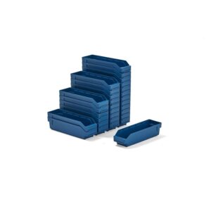 Pojemnik na małe przedmioty REACH, 400x120x95 mm, 30 szt., niebieski