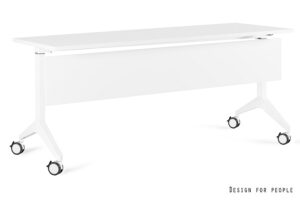 YUMI S - BIAŁY - STELAŻ, BLAT I PANEL MASKUJĄCY - 180X70 CM - YZ-02 BIAŁY