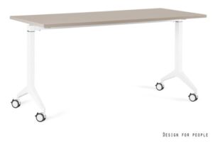 YUMI S - BIAŁY - STELAŻ I BLAT - 150X70 CM - YZ-14 BEŻOWY