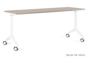 YUMI S - BIAŁY - STELAŻ I BLAT - 180X70 CM - YZ-14 BEŻOWY