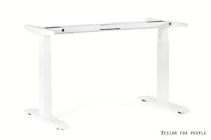 FIGHTER SINGLE DESK - BIAŁY - STELAŻ REGULOWANY W ZAKRESIE 100-180 CM
