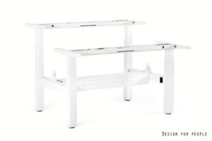 FIGHTER DOUBLE DESK - BIAŁY - STELAŻ REGULOWANY W ZAKRESIE 100-180 CM
