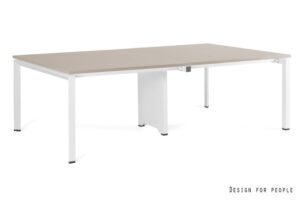 PASON - WORKSTATION 4 - BIAŁY - STELAŻ I BLAT - 240X140 CM - YZ-14 BEŻOWY