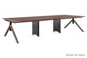 MARS - WORKSTATION 6 - STELAŻ I BLAT - 360X140 CM - YZ-17 WALNUT