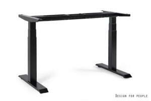 FIGHTER SINGLE DESK - CZARNY - STELAŻ REGULOWANY W ZAKRESIE 100-180 CM