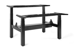 FIGHTER DOUBLE DESK - CZARNY - STELAŻ REGULOWANY W ZAKRESIE 100-180 CM