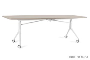 CARL TABLE - BIAŁY - STELAŻ I BLAT - 240X100 CM - YZ-14 BEŻOWY