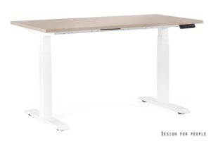 FIGHTER SINGLE DESK - BIAŁY - STELAŻ I BLAT - 160X70 CM - YZ-14 BEŻOWY