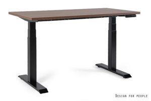 FIGHTER SINGLE DESK - CZARNY - STELAŻ I BLAT - 160X70 CM - YZ-17 WALNUT