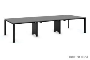 PASON - WORKSTATION 6 - CZARNY - STELAŻ I BLAT - 360X140 CM - YZ-13 ANTRACYT
