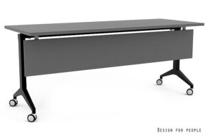 YUMI S - CZARNY - STELAŻ, BLAT I PANEL MASKUJĄCY - 180X70 CM - YZ-13 ANTRACYT