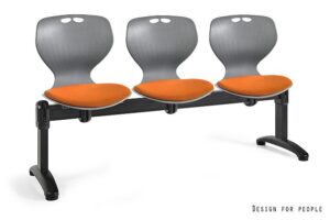 MATA (3-SEATER BENCH) - PP-G SZARY/TKANINA BL405 MANDARIN