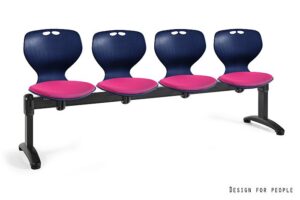 MATA (4-SEATER BENCH) - PP-U NIEBIESKI/TKANINA BL401 MAGENTA