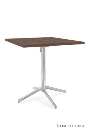 NEXUS - STELAŻ STAL NIERDZEWNA, BLAT 80X80 CM - YZ-17 WALNUT