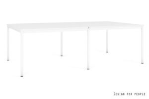 NOBE WORKSTATION 4 - BIAŁY STELAŻ, 2X BLAT - 120X140 CM - YZ-02 BIAŁY