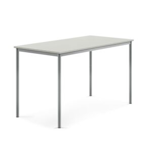 Stół SONITUS, 1600x800x900 mm, szary laminat HPL, szary aluminium