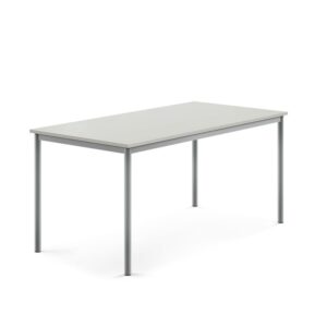 Stół SONITUS, 1600x800x720 mm, szary laminat HPL, szary aluminium