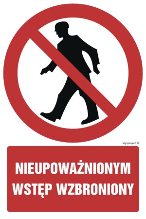 GC001 Nieupoważnionym wstęp wzbroniony - arkusz 9 naklejek