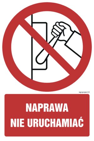 GC010 Naprawa nie uruchamiać - arkusz 9 naklejek