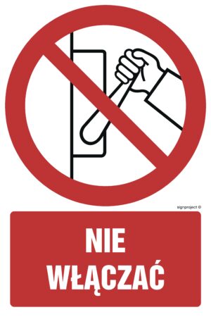 GC012 Nie włączać - arkusz 9 naklejek