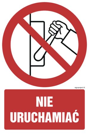 GC013 Nie uruchamiać - arkusz 9 naklejek