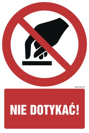 GC014 Nie dotykać - arkusz 9 naklejek
