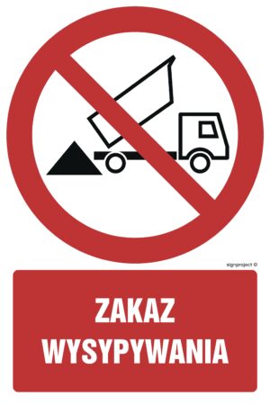 GC034 Zakaz wysypywania - arkusz 9 naklejek