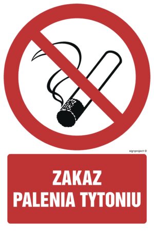 GC036 Zakaz palenia tytoniu - arkusz 9 naklejek