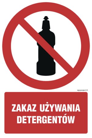 GC041 Zakaz używania detergentów - arkusz 9 naklejek