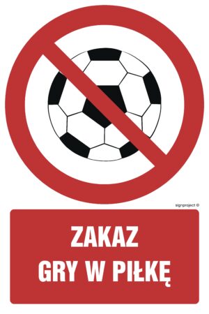 GC049 Zakaz gry w piłkę - arkusz 9 naklejek