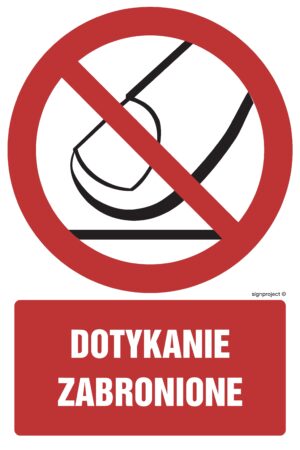 GC050 Dotykanie zabronione - arkusz 9 naklejek