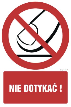 GC051 Nie dotykać - arkusz 9 naklejek