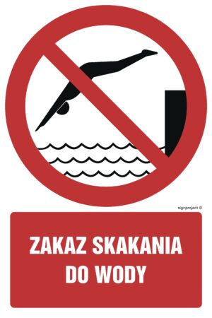 GC060 Zakaz skakania do wody - arkusz 9 naklejek
