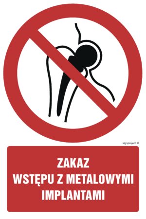GC069 Zakaz wstępu zmetalowymi przedmiotami - arkusz 9 naklejek