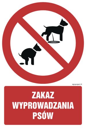 GC071 Zakaz wyprowadzania psów - arkusz 9 naklejek