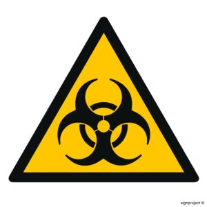 GD009 Ostrzeżenie przed skażeniami biologicznymi - arkusz 12 naklejek