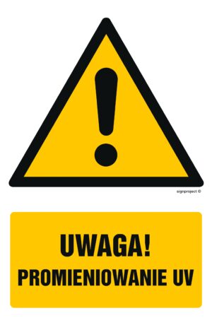 GF050 Uwaga promieniowanie UV - arkusz 9 naklejek