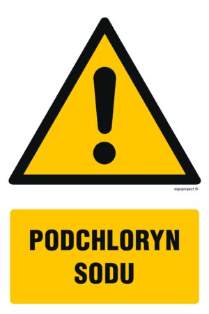 GF054 Podchloryn sodu - arkusz 9 naklejek