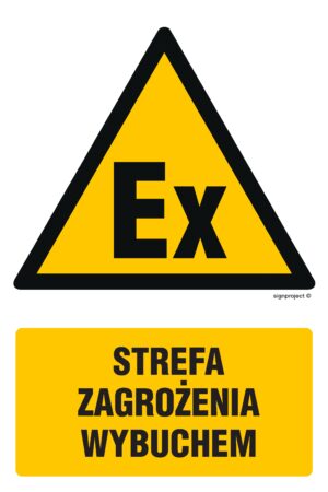 GF064 Strefa zagrożenia wybuchem - arkusz 9 naklejek