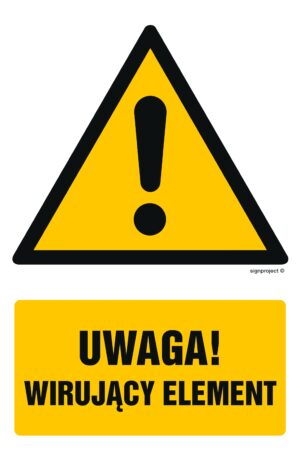 GF066 Uwaga! Wirujący element - arkusz 9 naklejek