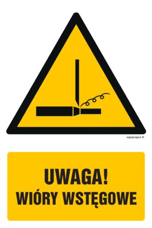GF067 Uwaga! Wióry wstęgowe - arkusz 9 naklejek