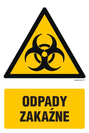GF074 Odpady zakaźne - arkusz 9 naklejek