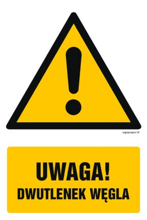 GF076 Uwaga! Dwutlenek węgla - arkusz 9 naklejek