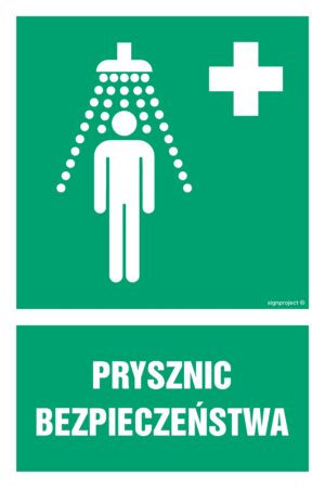 GI002 Prysznic bezpieczeństwa - arkusz 9 naklejek