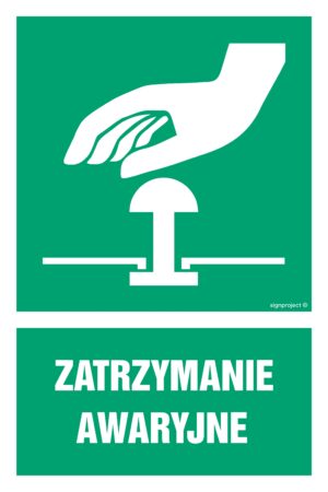 GI005 Zatrzymanie awaryjne - arkusz 9 naklejek