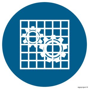 GJ027 Nakaz stosowania osłony - arkusz 12 naklejek