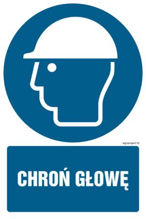 GL004 Chroń głowę - arkusz 9 naklejek